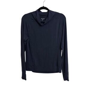 Dagsmejan Top Womens Medium Navy Nattwarm Thermal Merino Wool Cowl Neck